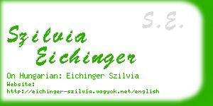 szilvia eichinger business card